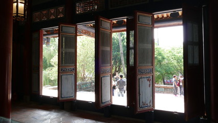 Decoration doors at Chihkan Tower