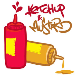 ketchup and mustard