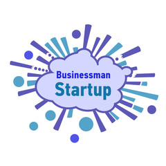 Business man startup. Business concept  vector illustration 