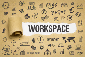 Workspace / Papier mit Symbole
