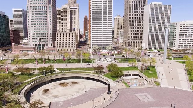 Downtown Detroit Plaza