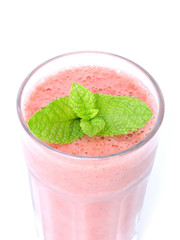 fruit smoothie on a white background