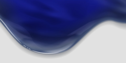 Vector realistic blueberry syrup leaking on white background