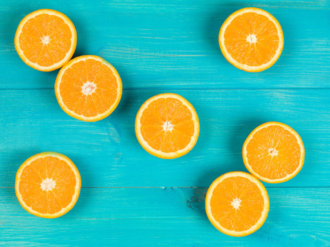 Fresh Ripe Natural Healthy Oranges