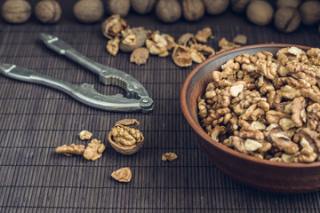 Walnut kernels and whole walnuts