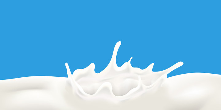 Milk wave and splash vector illustration