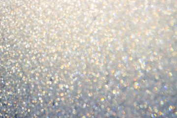 Frozen window glass sparkling in the sunlight