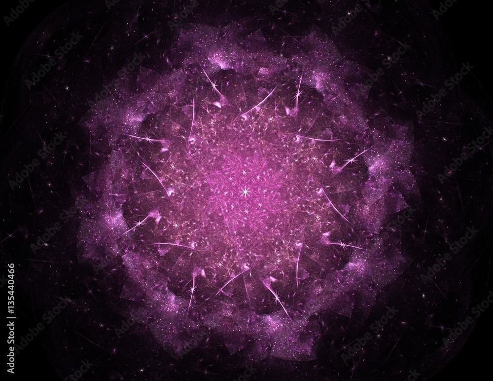 Poster multicolored abstract computer generated fractal mandala background