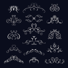 Set vintage decorative elements,
