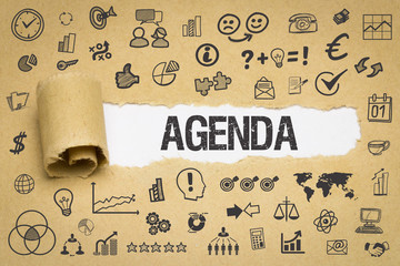 Agenda / Papier mit Symbole