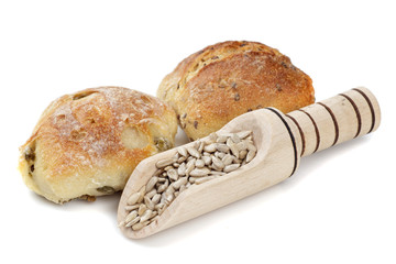 bread and sunflower kernels