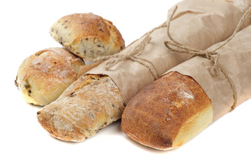 bread isolated on white background
