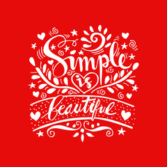 simple is beautiful lettering