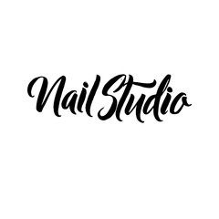 Nail Typography Square Poster. Vector lettering. Calligraphy phrase for gift cards, scrapbooking, beauty blogs. Typography art.
