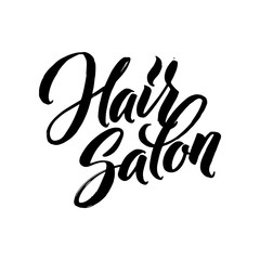 Hair Salon Typography Square Poster. Vector lettering. Calligraphy phrase for gift cards, scrapbooking, beauty blogs. Typography art