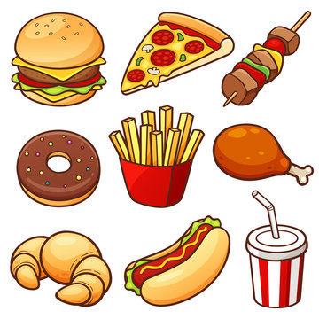 Vector illustration of Food set