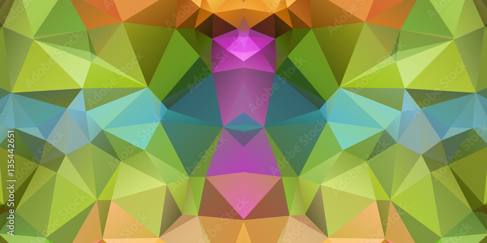 Wall mural polygonal pattern, which consist of triangles. geometric backgro