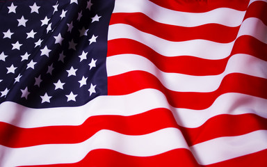 Fototapeta premium Waving American flag