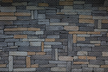 Background of old stone walls of the small blocks