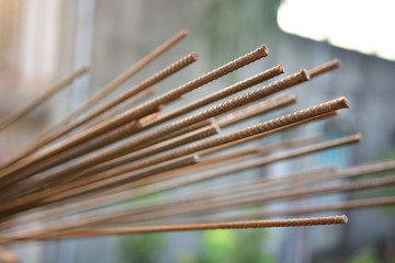 Rusty Iron rods