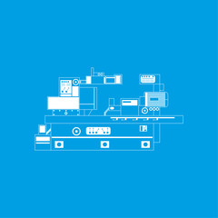 Industrial equipment. Machine. Vector icon.