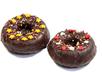 doughnut or donut isolated on white background cutout