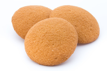 Cookies nuts on the  isolated on white background.