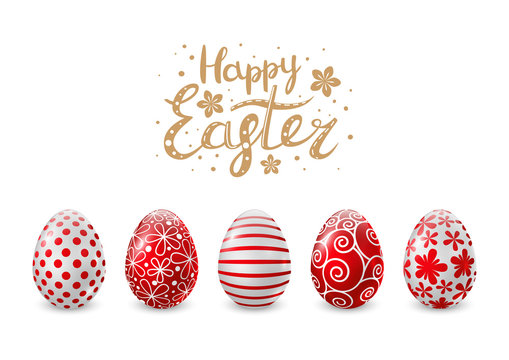 Red Easter eggs for Your design
