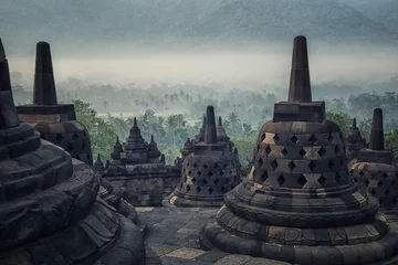 Cercles muraux Monument Borobudur temple in Java