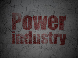 Industry concept: Power Industry on grunge wall background