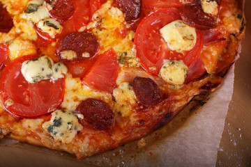Homemade pizza.