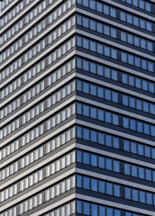 Fassade eines modernen Wohngebäudes in Hamburg, Deutschland