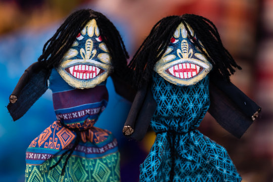 ghost doll made from coconut as souvenir for ghost festival in thailand