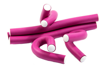 curlers set, elegance, style on a white background