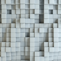 Abstract white blocks