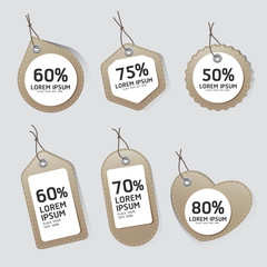 labels paper tag style. Sale banners price tag paper card