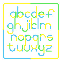 rounded style alphabet