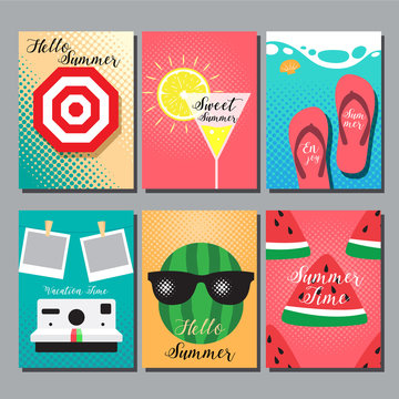 summer , layout design, greeting card, cover book, banner