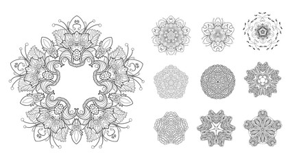 Set of mandalas