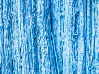 Abstract blue stripes fabrics background.