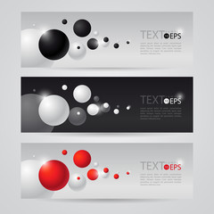 flyer black white red vector with flying bubbles