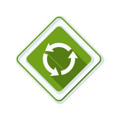 Roundabout Sign Illustration