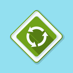 Roundabout Sign Illustration