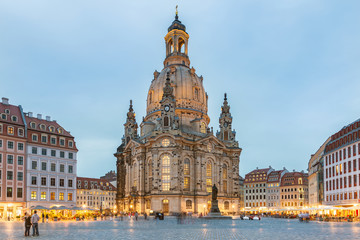 Fototapeta na wymiar Frauenkirche zu Dresden, Abendstimmung
