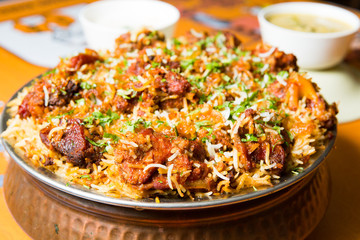 Hyderabadi biryani is a form of biryani, from Hyderabad, India.It is prepared in the form of kachay gosht ki biryani and dum ki biryani.