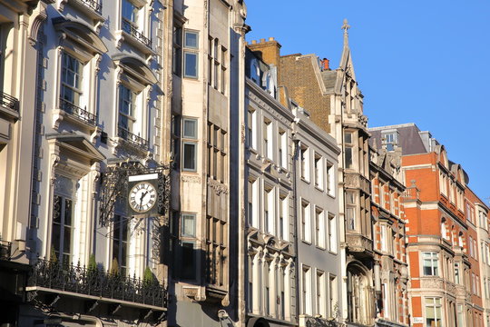LONDON, UK: Victorian houses facades in the borough of Westminster