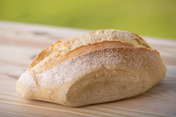 bread on wooden table