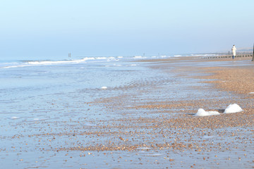 een winterse dag op het strand bij Domburg in Zeeland