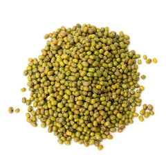 mung beans on a white background