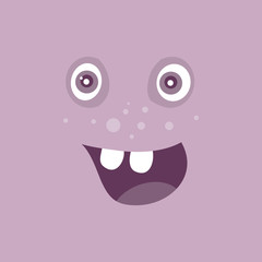 Funny Smiling Monster Smile Bacteria Character